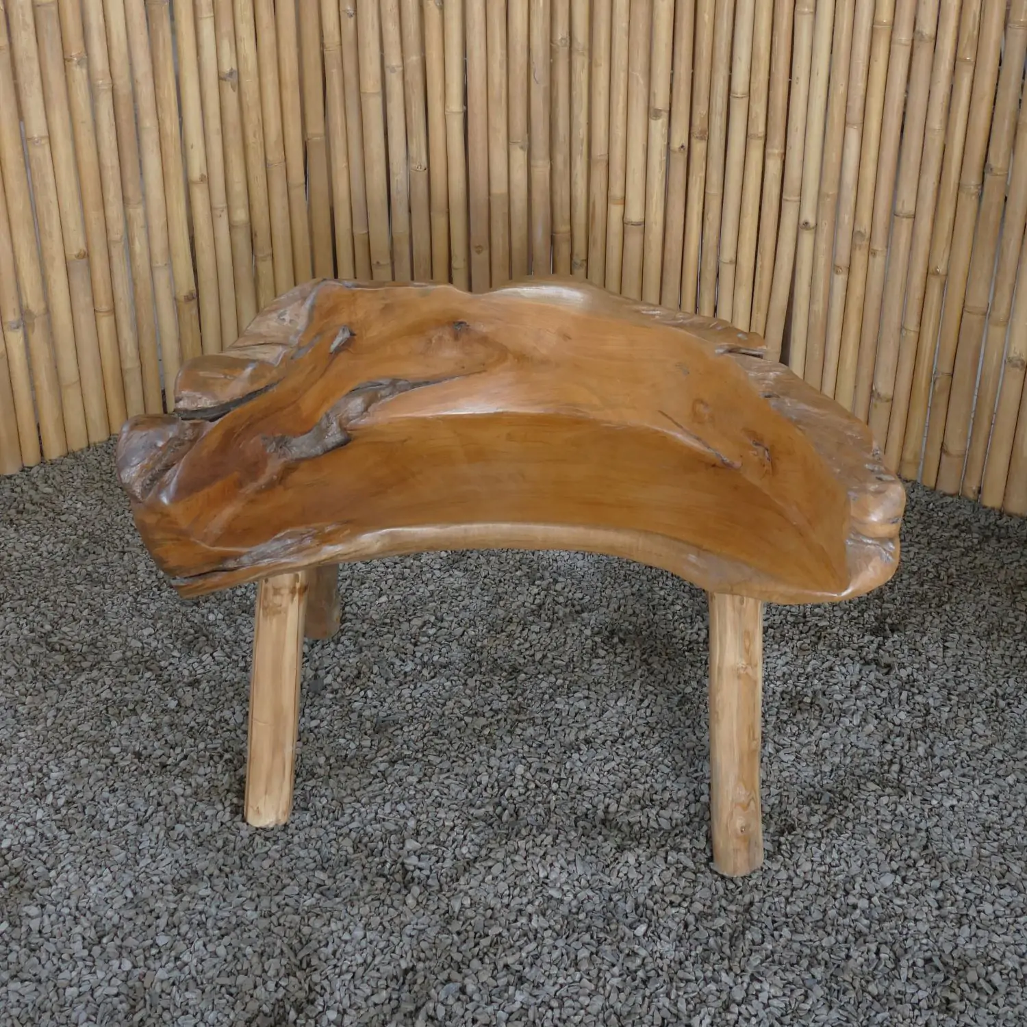  Product image 1 of the product “Garden Bench, made from unique teak root, approx. 110cm Length. The shape may vary. ”